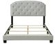 Bernards Olivia Gray Upholstered King Panel Bed in a Box-2