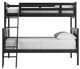 Signature Design by Ashley® Nextonfort Black Twin Over Full Bunk Bed-1