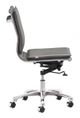 Zuo® Lider Plus Gray Armless  Office Chair-2