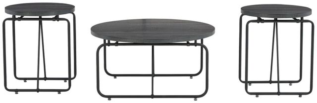 Signature Design by Ashley® Garvine 3-Piece Charcoal Gray Occasional Table Set-2