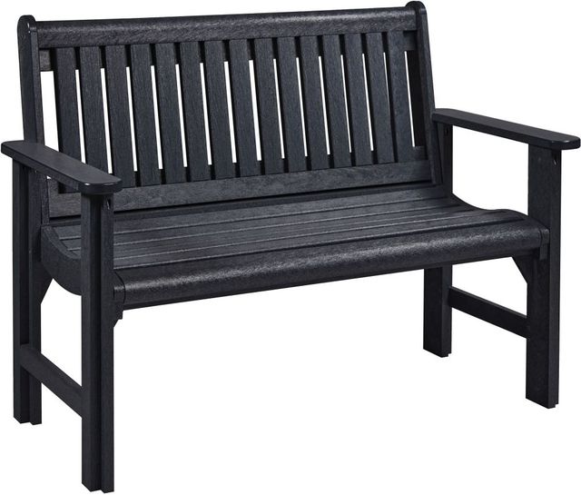 C.R. Plastics Generation Line Black Garden Bench-0
