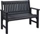 C.R. Plastics Generation Line Black Garden Bench-0