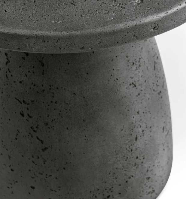 Classic Home Collins Dark Gray 16" Outdoor Concrete Accent Table-3