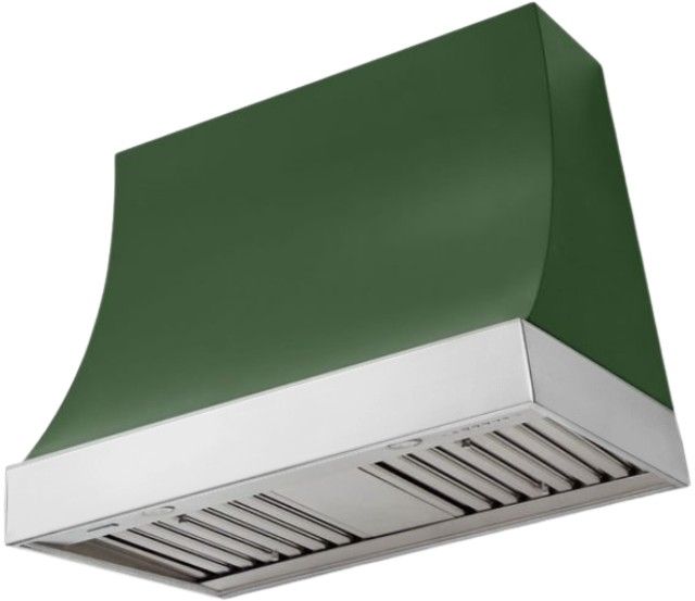 AGA Marquee 36" Cornwall Green Wall Mounted Range Hood with Polished Chrome Trim-0