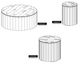 International Furniture Direct White Balam Ivory White End Table-3