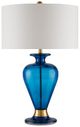 Currey & Company Aladdin Clear Blue/Off-White Table Lamp-1