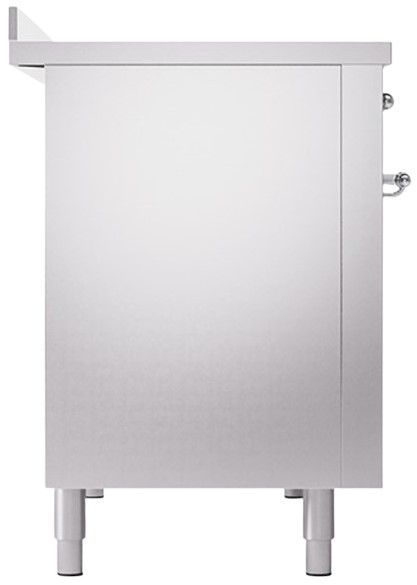Ilve® Nostalgie II Series 48" Stainless Steel Pro Style Induction Range with Chrome Trim-2