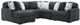 Signature Design by Ashley® Midnight-Madness 5-Piece Gunmetal Left-Arm Facing Sectional and Chaise-0