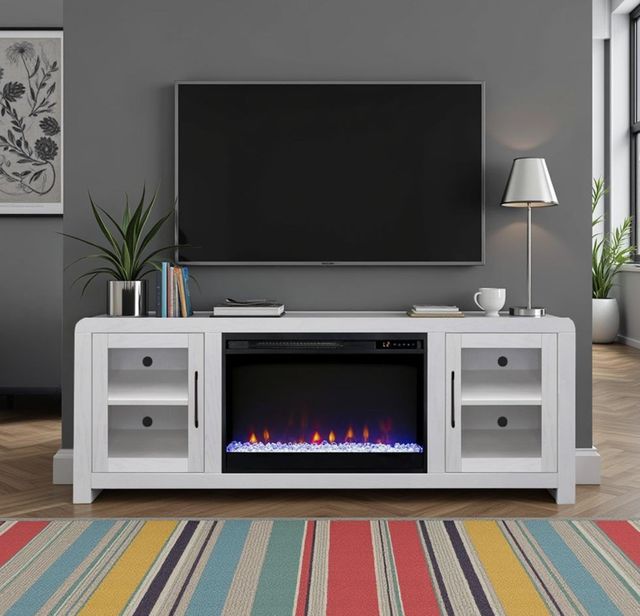 Legends Home Haven White 65" Fireplace Console-1