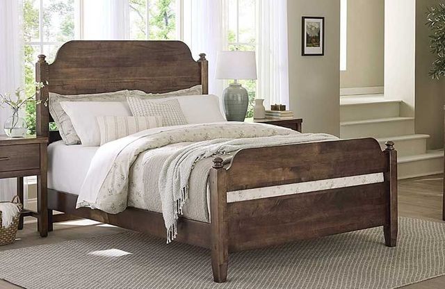 Vaughan Bassett Pure Maple Queen Poster Bed In Maple Syrup-1