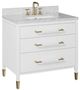 Currey & Company Verona 36" White Vanity with Rectangular Undermount Sink-0