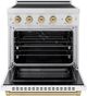 ZLINE Autograph Edition Paramount 30" Satin Stainless Steel Pro Style Induction Range with White Matte Door & Champagne Bronze Accents-1