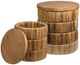 Crestview Collection Choco 2-Piece Brown Storage Nesting Table Set-0