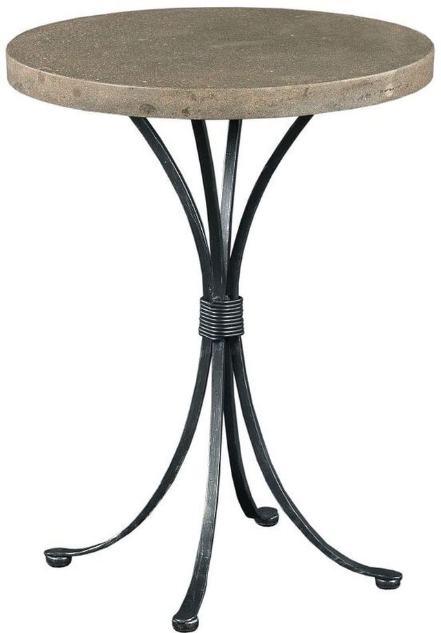 Kincaid® Modern Classics Gray Concrete Top Round End Table with Black Base-0