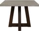 Armen Living Elodie Gray Rectangular Dining Table with Dark Brown Base-2