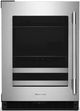 KitchenAid® 24" 4.8 Cu. Ft. Black/Stainless Steel Beverage Center -1