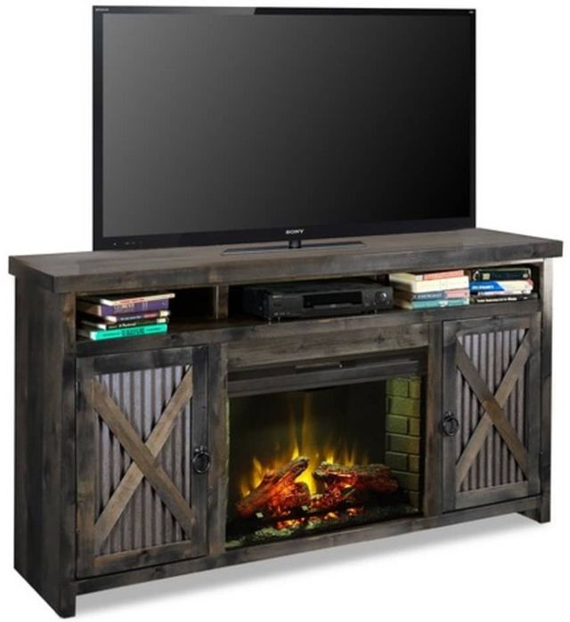 Legends Home Jackson Hole Charcoal Fireplace Console-1