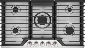 Frigidaire Gallery® 36" Stainless Steel Gas Cooktop Top view of the Frigidaire Gallery® 36" Stainless Steel Gas Cooktop