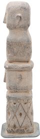 A & B Home Soft Off White 16" Stacked Tribe Statue-3
