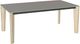 Amisco Customizable Fabiola 72" Rectangular Dining Table with 0.5" Taupe Glass Top-0