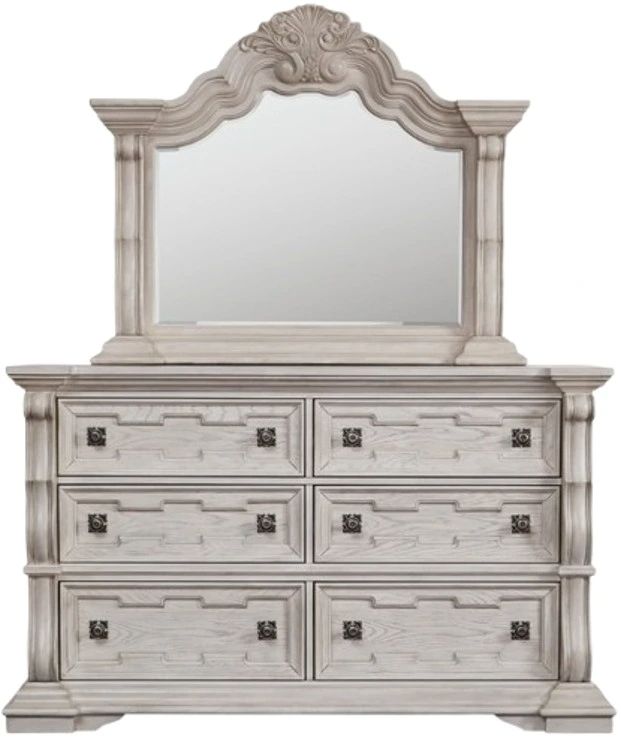 Signature Design by Ashley® Andonhall Antique White Dresser and Mirror-1