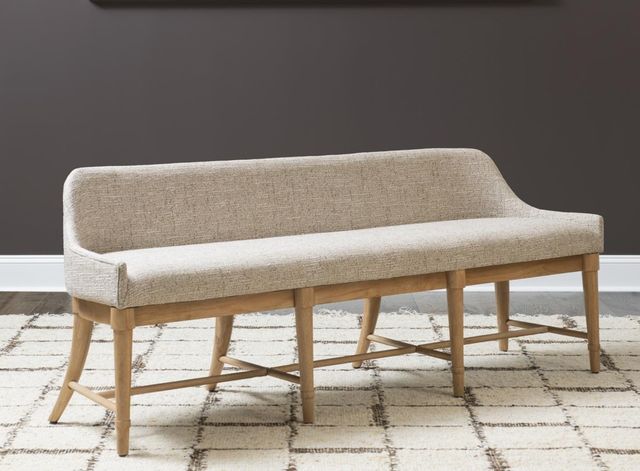 Legacy Classic Seraphina Sunlit Oak Upholstered Dining Bench-1