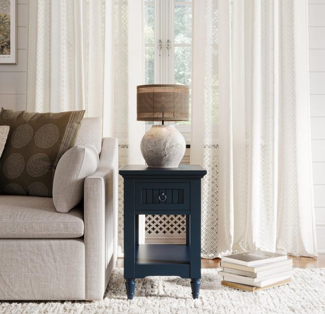 Jofran Inc. Westport Navy Leg Chairside Table-1