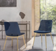 Armen Living Messina 2-Piece Blue Dining Chairs-3