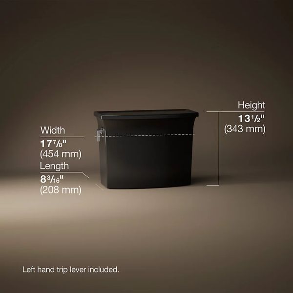 KOHLER® Archer® Black Toilet Tank, 1.28 Gpf-4