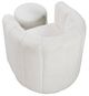 Homelegance® Delaney 2-Piece White Swivel Accent Chair with Ottoman Set-4