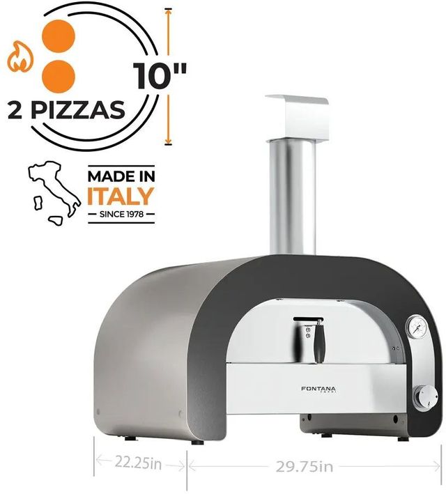 Fontana Forni Maestro 60 30" Stainless Steel Gas Pizza Oven -1