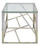 Sagebrook Home Glass Top Accent Table with Silver Base-1