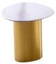 Furniture of America® Northwich White Side Table with Matte Gold Base-0