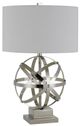 Cal® Lighting & Accessories Vittoria Brushed Steel Table Lamp-0