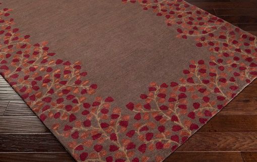 Surya Athena Burgundy/Brown Floral 5'x8' Area Rug-1