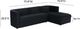 TOV Furniture Callie 2-Piece Black Right Arm Facing L-Shaped Sectional-2