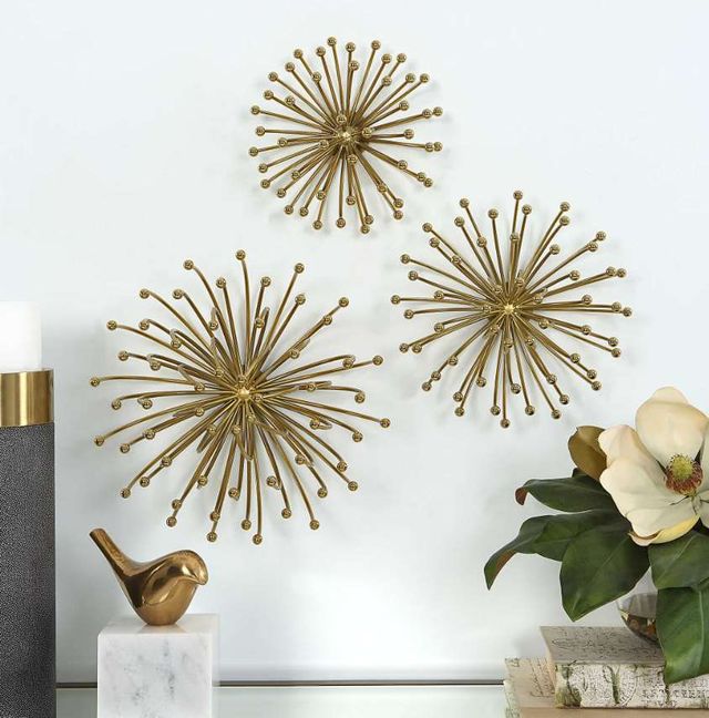 Uttermost® Aga 3-Piece Gold Wall Decor Set-1