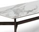 Natuzzi Editions Plettro Statuario/Brown Ash Rectangular Coffee Table-1