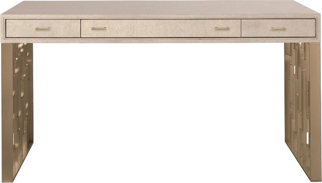Hooker® Furniture Marlowe Polished Limestone/Radiance Writing Desk-3