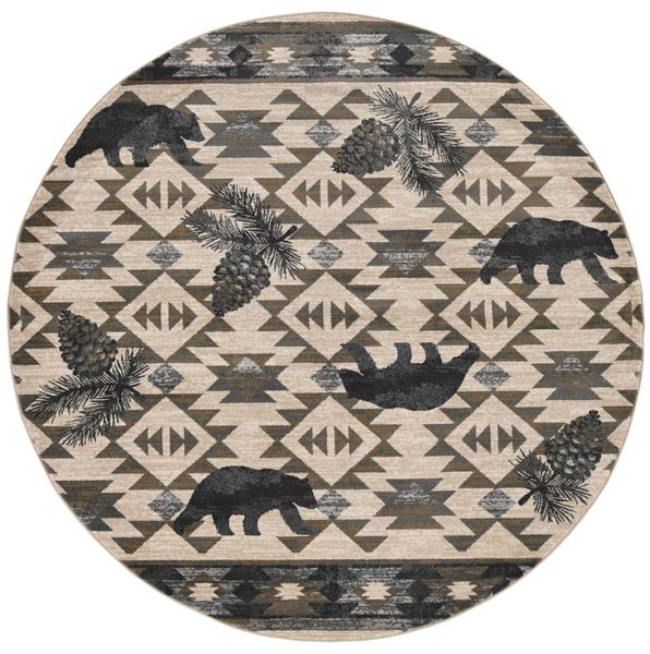 Kas Round Rugs KAS Rugs Chester Ivory/Blue Montana 8' Round Rug | Colder's | Milwaukee ...