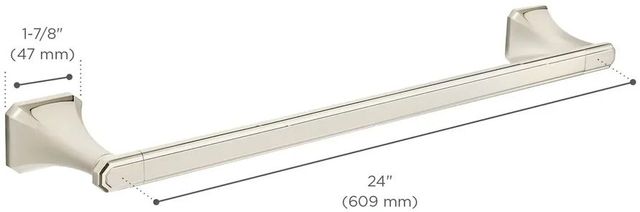 DXV Belshire® Brushed Nickel 24" Towel Rack-3