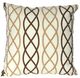 A & B Home Beige/Brown/Gold 18"x18" Throw Pillow-0