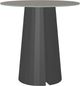 Amisco Customizable Gemma 42" Round Bar Height Pub Table with 0.5" Taupe Glass Top-0