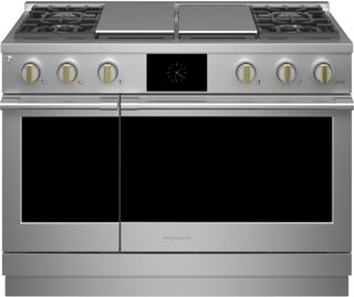 Monogram® Statement Collection 48" Stainless Steel Pro Style Dual Fuel Range with 4 Burners, Grill, and Griddle