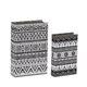 A & B Home 2-Piece Black/White Book Box Set-0