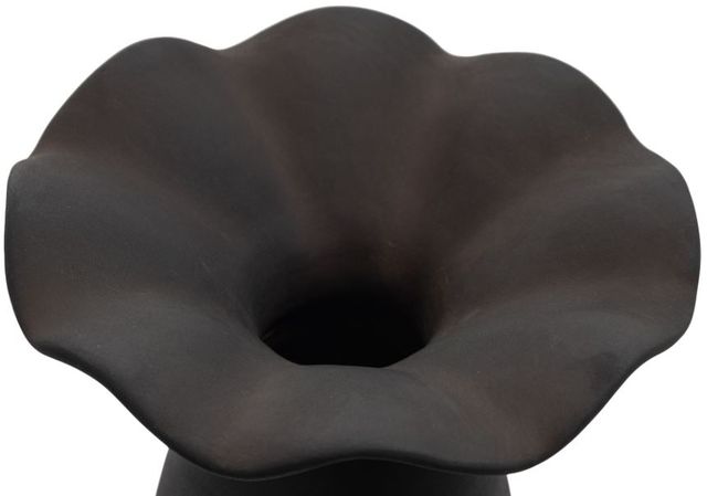 Moe's Home Collection Ruffle Black 16" Decorative Vessel-2