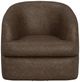 International Furniture Direct Tumbi Brown Faux Leather Swivel Accent Chair-2