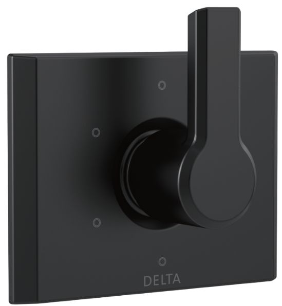 Delta Pivotal® Matte Black 6-Setting 3-Port Diverter Trim-0