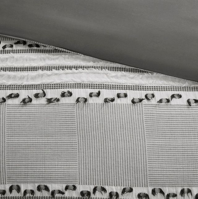 Olliix by INK+IVY Lennon Charcoal King/California King Cotton Jacquard Comforter Set-2