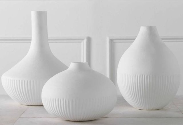 Uttermost® Apothecary 3-Piece White Vase Set-1